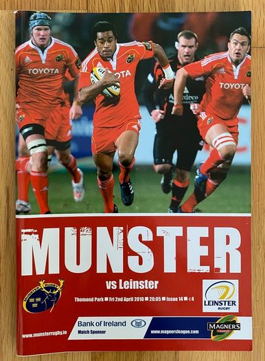 2010 Munster v Leinster - Magners League Programme