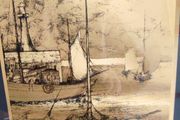 Lovely Gold Pictuer Of Saling Boat.
