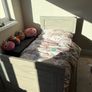 Obaby Nika Cot Bed in Grey Wash/White & Reylon Mattress Image 3
