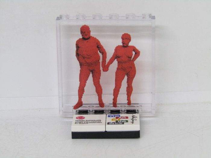 LEGO Rare The Art Of The Brick By Nathan Sawaya Lego Printed Museum Exhibit Limited Edition Promo Printed On A Lego Plastic Glass Window Old
