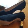 Vintage DI SANDRO Shoes - New -With Gold Nugget Heels Image 7