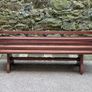 Mid-century slatted wooden planter Image 2