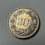 Old Swiss Coin, 20 rappen 1970 Switzerland Image 2