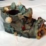 Hedgehog in Old Boot Candlestick Holder Image 2