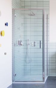 Baby Ili Hinged Shower Door Chrome and Side Panel