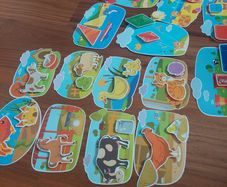 Educational matching cards - farm and summer themes
