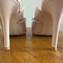 Nude Pointed Toe Mule Heels with Diamante Strap Image 7