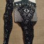 Sexy stretchy fishnet stockings with shiny pieces Image 4