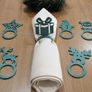 Christmas Napkin Rings Set  Festive Table Decor Image 3