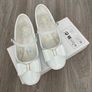 Girls White Patent Communion Shoes: Size 2 Image 3