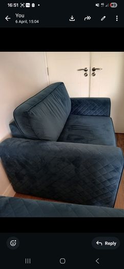 DFS Orka Cuddler Large Armchair - Velvet Blue