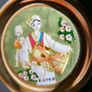 3 x 24KT Gold trim Blue Porcelain Seoul Korea Plates Image 10