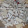 Vintage Lego Blocks 1960s onward wt Patent Pending Pieces White Grey Base Pieces Image 2