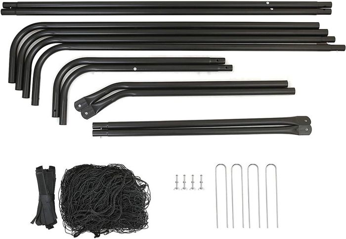 _Kids Football Goal Quick Assembly Garden Park Beach Iron Pipes PE Net