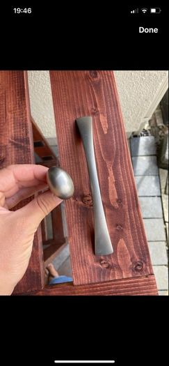 Matt nickel grey knobs and handles for cupboards or doors