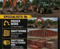 Shuttering pans for hire