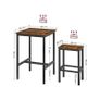1 x Bar  Dining Table 2 x Bar Stool Image 4