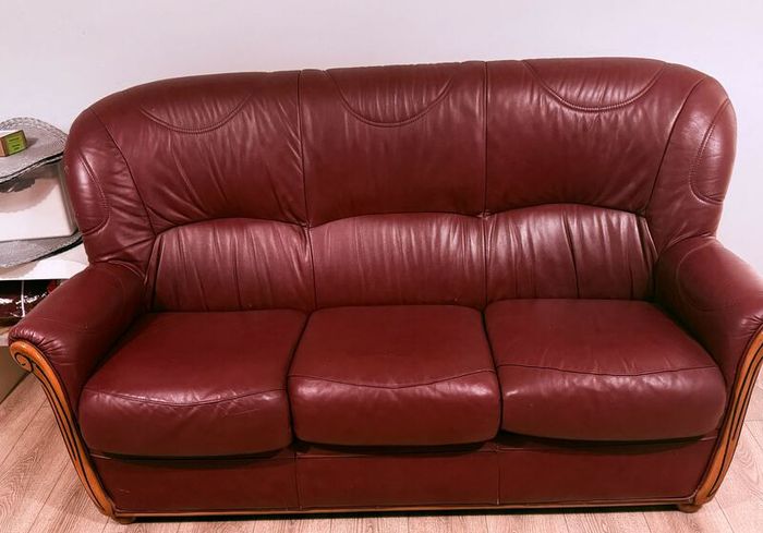 Vintage Italian Leatherette Sofa 3 seats