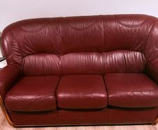 Vintage Italian Leatherette Sofa 3 seats