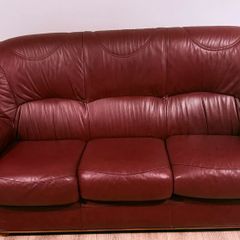 Vintage Italian Leatherette Sofa 3 seats