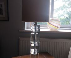Pair of Ralph Lauren Farrah Crystal Column Table Lamps