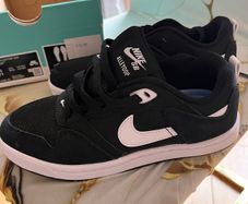 Two pairs of runners boys Nike size 4 on clouds size 3 and under armour jacket age 10-12
