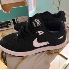 Two pairs of runners boys Nike size 4 on clouds size 3 and under armour jacket age 10-12
