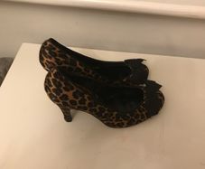 Ladies animal print with bow shoes size 5
