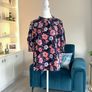 Brand New Ladies Short Sleeved Navy & Pink Floral Top from Marks & Spencer Size is UK 18 / EU 46 Image 5