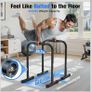 Adjustable Dip Bars, 400kg Heavy Duty Parallel Bars, Stable Dip Station with Dual Safety Lock, Height Adjustable Parallettes for Home Gym, Calisthenics & Upper Body Workout Image 2