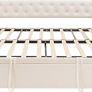 Velvet Sofa Bed 90 x 190 cm with Pull-Out Bed, USB-C Connection, LED Lighting & Storage Space - Modern Day Bed for Living Room, Guest Room & Teenagers Room Beige3 Image 6
