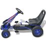 Pedal Go Kart with Adjustable Seat Blue Image 2