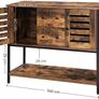 _Sideboard, cabinet with 2 drawers and doors, 1 shelf, for dining room, living room, kitchen, 100 x 35 x 84.5 cm, industrial design, vintage brown-black Image 4