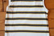 Age 5-6 Sleeveless White Striped Teeshirt