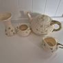 Vintage Belleek Irish China Classic Shamrock & Basketweave Pattern Image 3