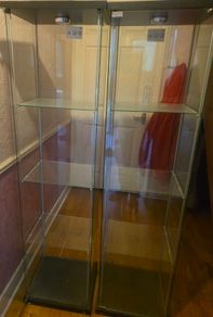 Glass display cabinet.