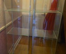 Glass display cabinet.