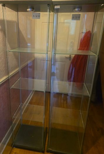 Glass display cabinet.