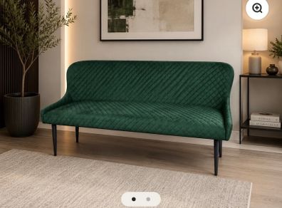 Ottawa green velvet bench and 2 matching chairs