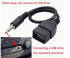Universal USB-AUX Cable: Plug & Play, High-Speed Cat 7 3.5mm Car Audio Cable 3.5mm OTG Adapter Cable for Seamless Audio in Cars & Beyond