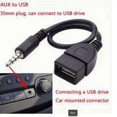 Universal USB-AUX Cable: Plug & Play, High-Speed Cat 7 3.5mm Car Audio Cable 3.5mm OTG Adapter Cable for Seamless Audio in Cars & Beyond