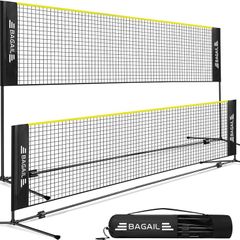 NEW SALE | Badminton Net, Foldable Nylon Net, Hieght Adjustable Stand and Portable Carry Bag, Easy to Assemble or Disassemble, Ideal Recreational Sports Net for Tennis, Kids Badminton or Volleyball