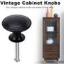 NEW SALE | Vintage Cabinet Knobs, Chic Drawer Knobs, Antique Style Kitchen Cupboard Handles, 30mm Round Furniture Door Knobs (24, Black) Image 6