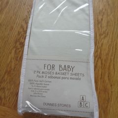 2Pk. Moses Basket Sheets for Sale