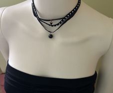 3 pieces black necklace