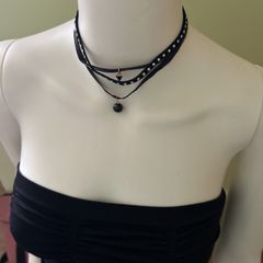 3 pieces black necklace