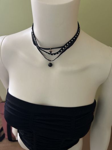 3 pieces black necklace