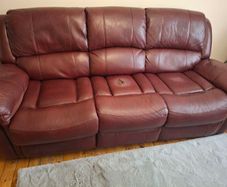 3 Seater recliner leather sofa