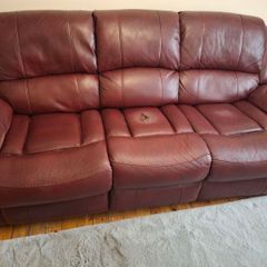 3 Seater recliner leather sofa