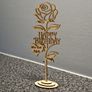 Handmade Personalised Wooden Rose Image 2
